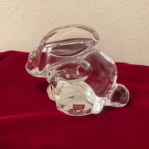 Orrefors Kostaboda Clear Glass Rabbit Sculpture